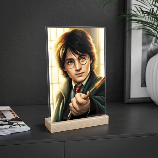 Acrylic Sign with Wooden Stand [Harry Potter]