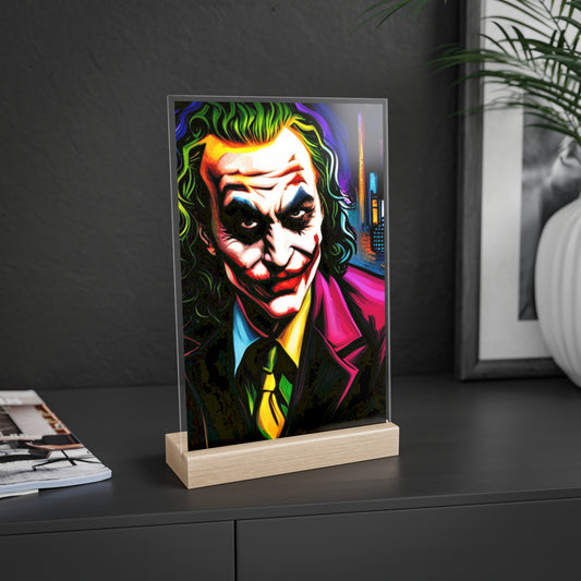 Acrylic Sign with Wooden Stand [Joker]