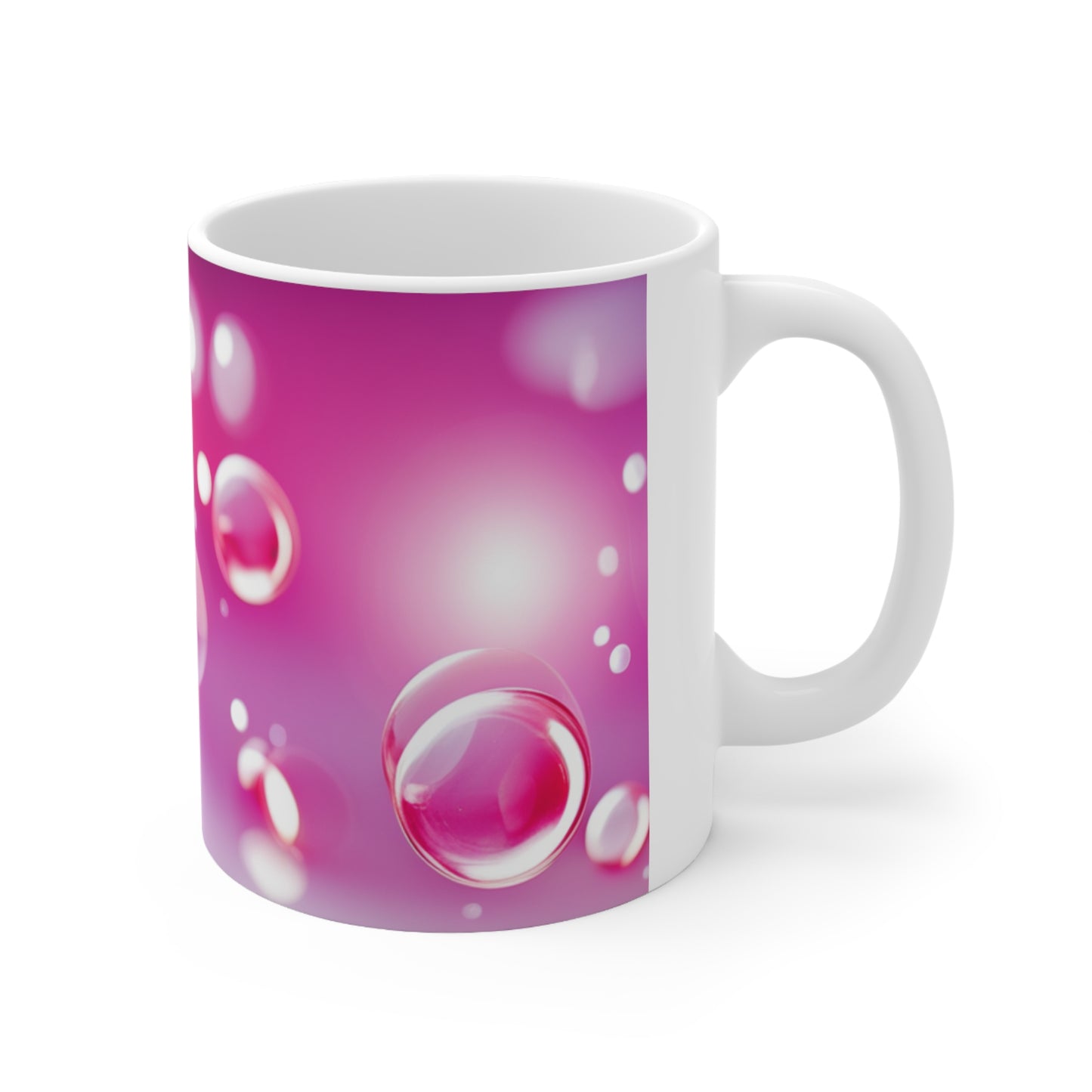 Ceramic Coffee Cup [Pink Bubbles]