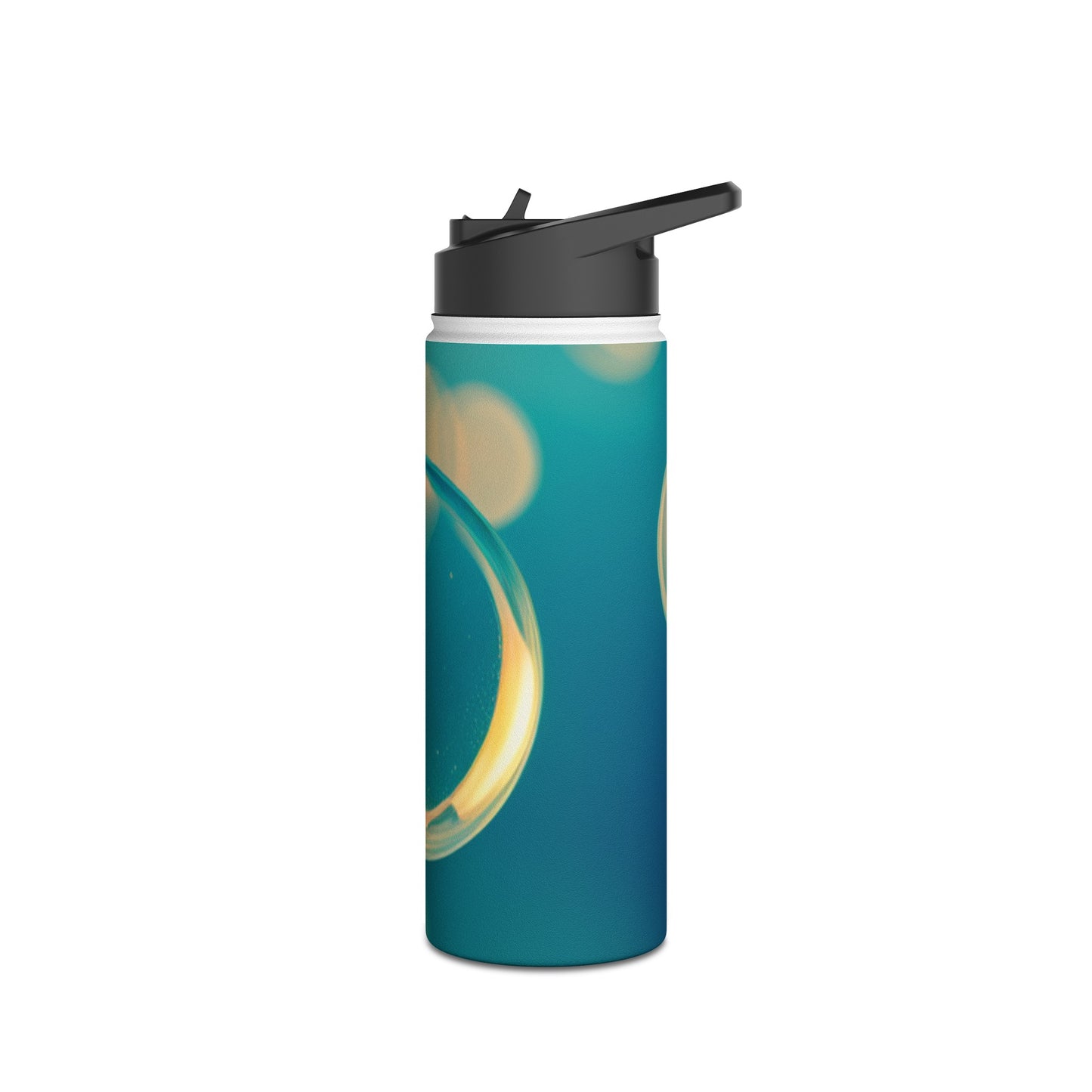 Stainless Steel Water Bottle, Standard Lid [Blue Bubbles]