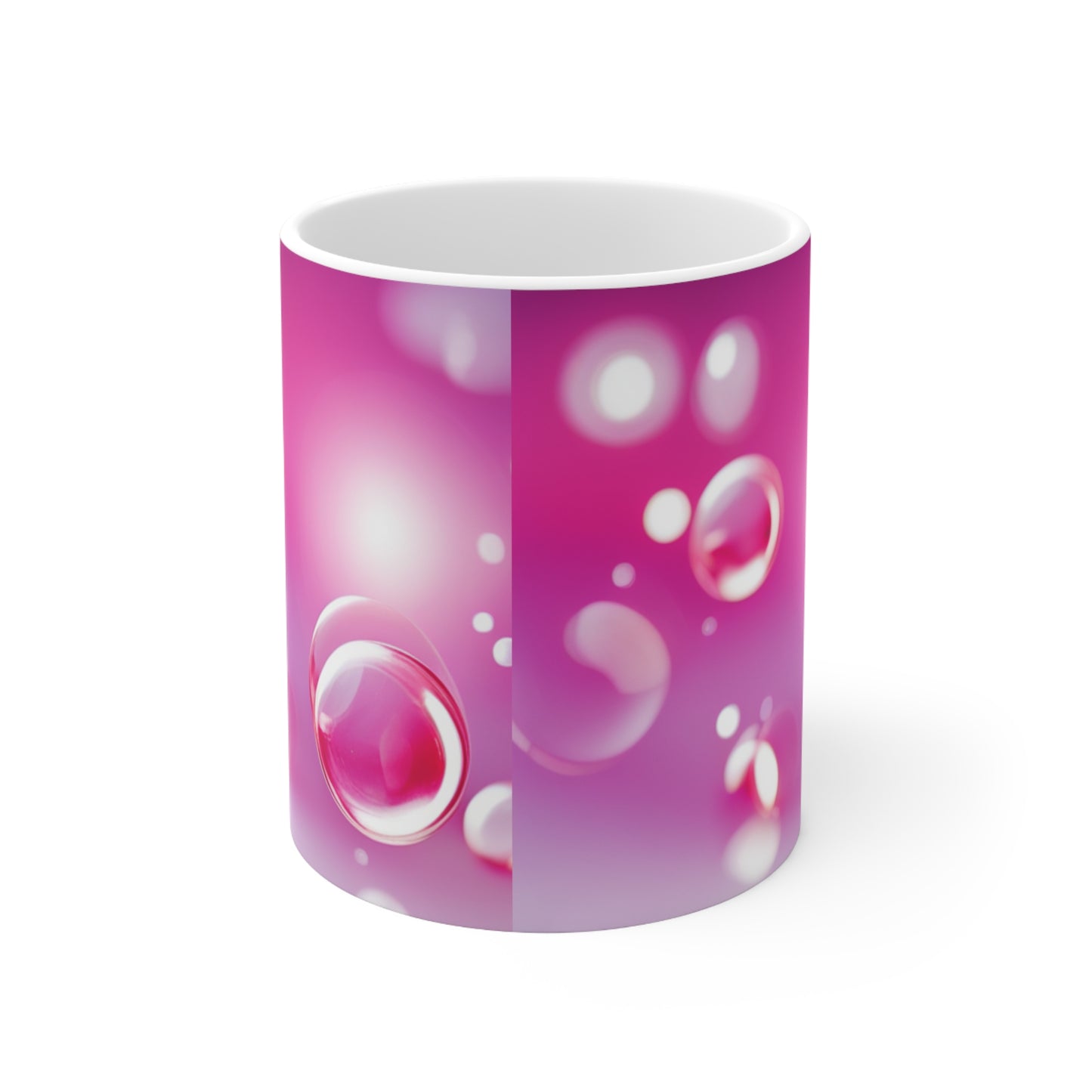 Ceramic Coffee Cup [Pink Bubbles]