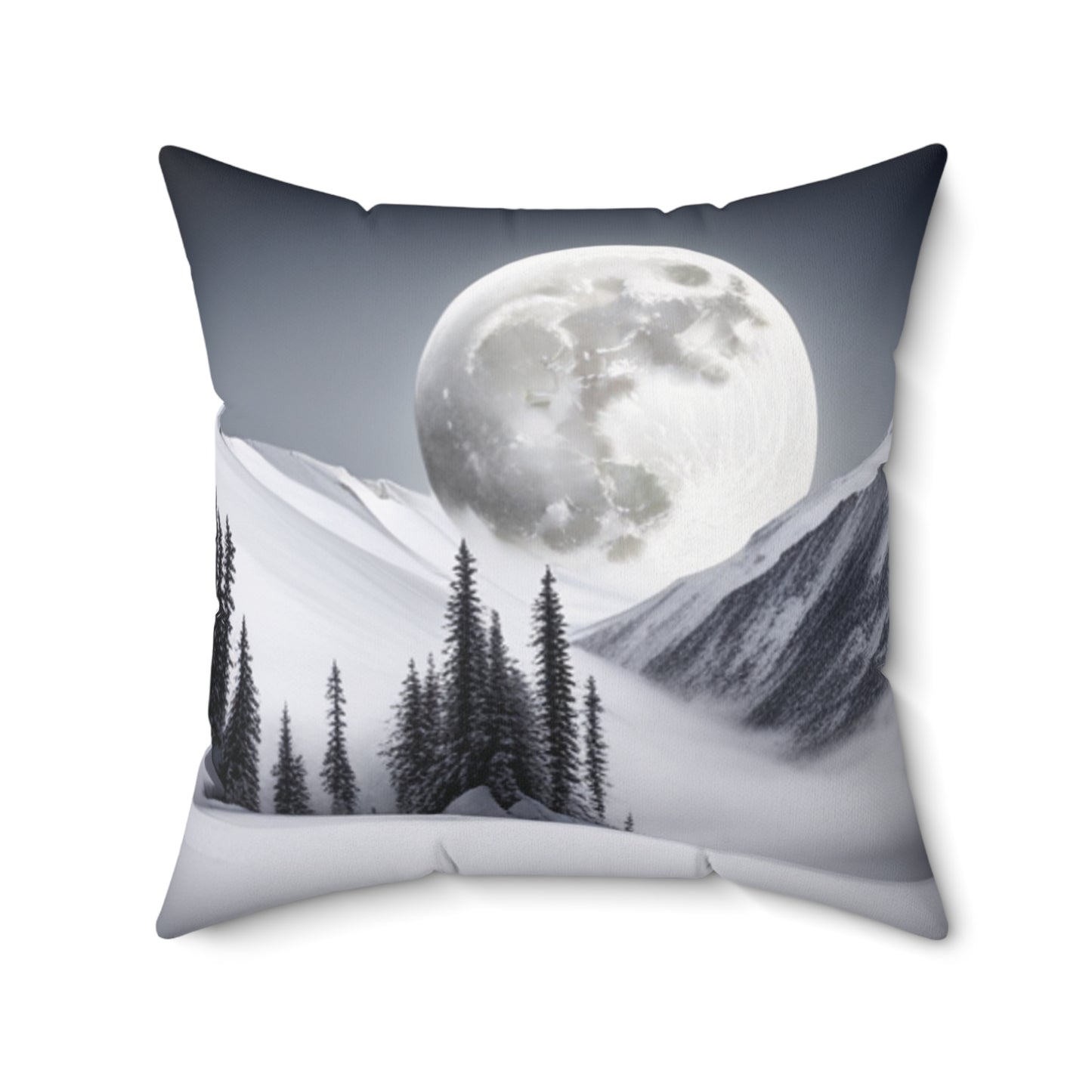 Spun Polyester Square Pillow [Moon]