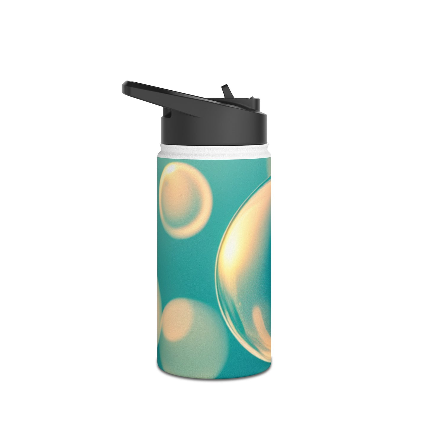 Stainless Steel Water Bottle, Standard Lid [Blue Bubbles]