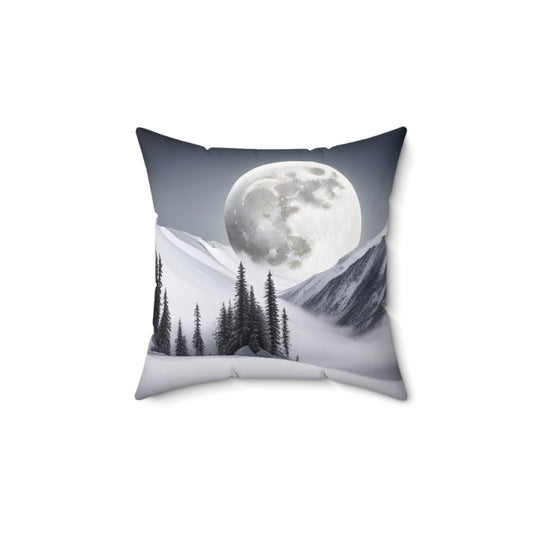 Spun Polyester Square Pillow [Moon]