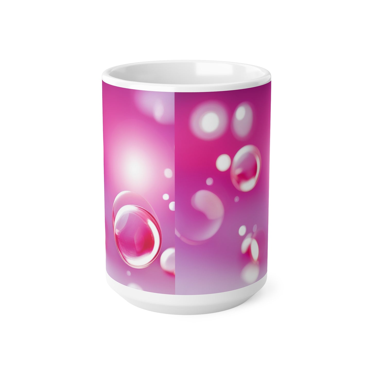 Ceramic Coffee Cup [Pink Bubbles]