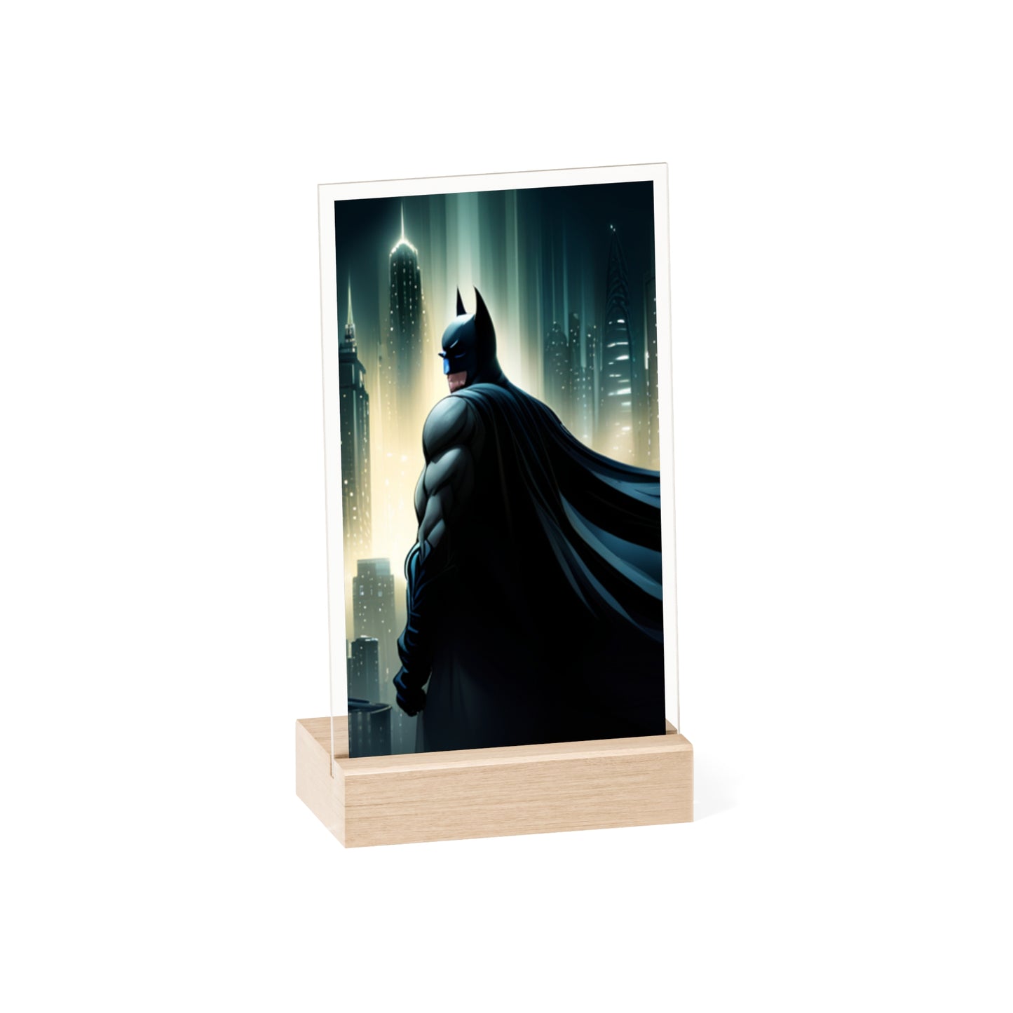 Acrylic Sign with Wooden Stand [Batman]