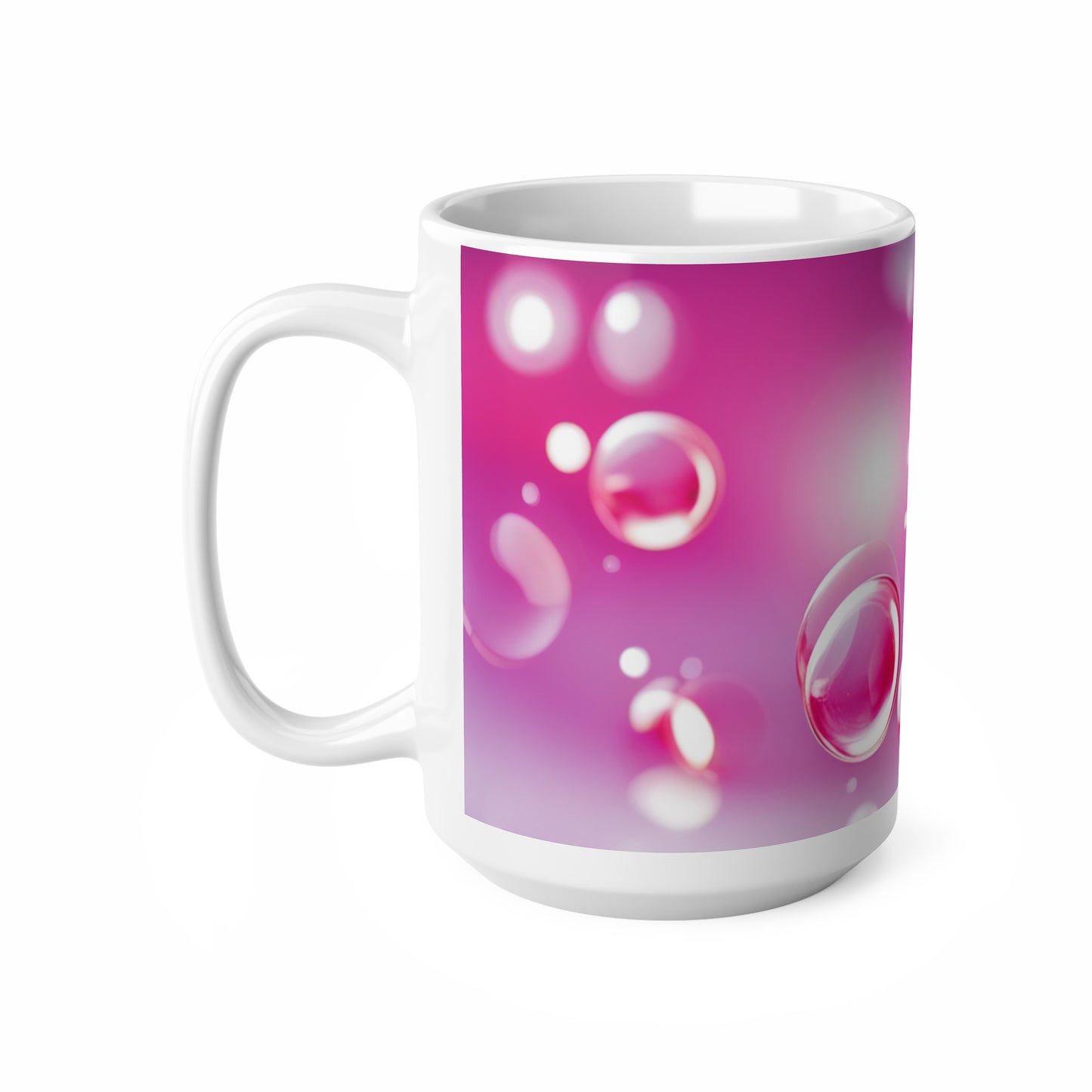 Ceramic Coffee Cup [Pink Bubbles]