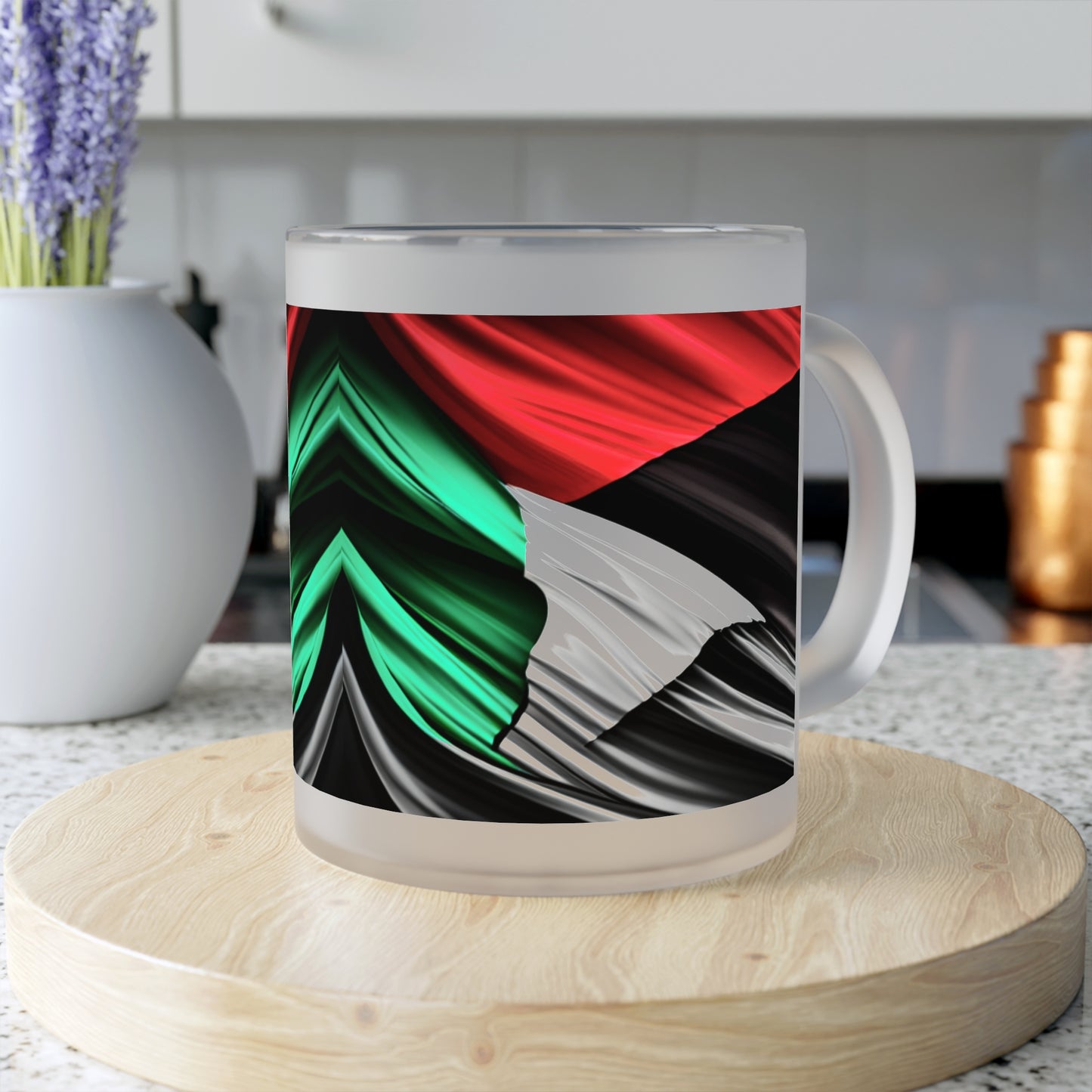 Frosted Glass Mug [Palestine]