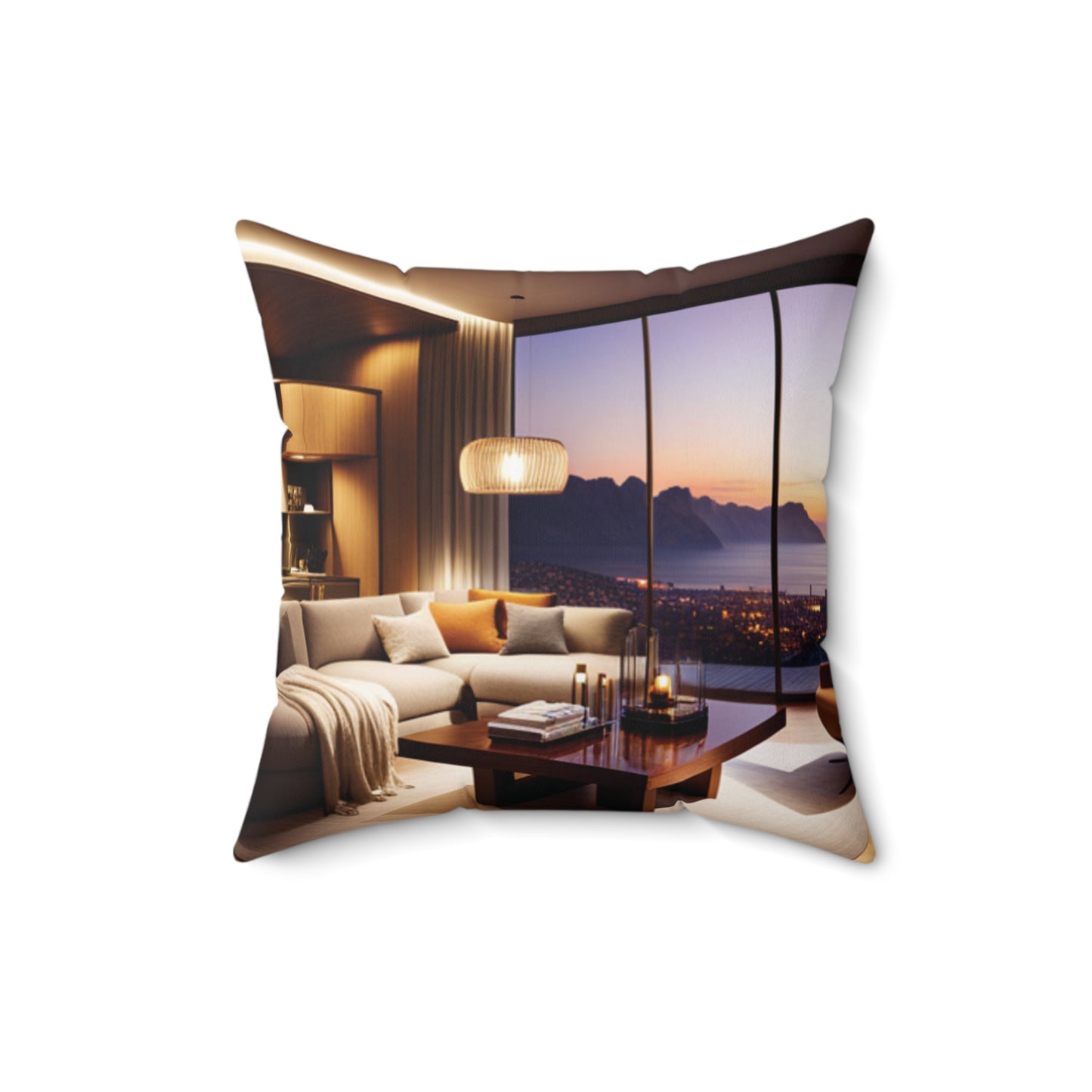 Spun Polyester Square Pillow [Living Room]