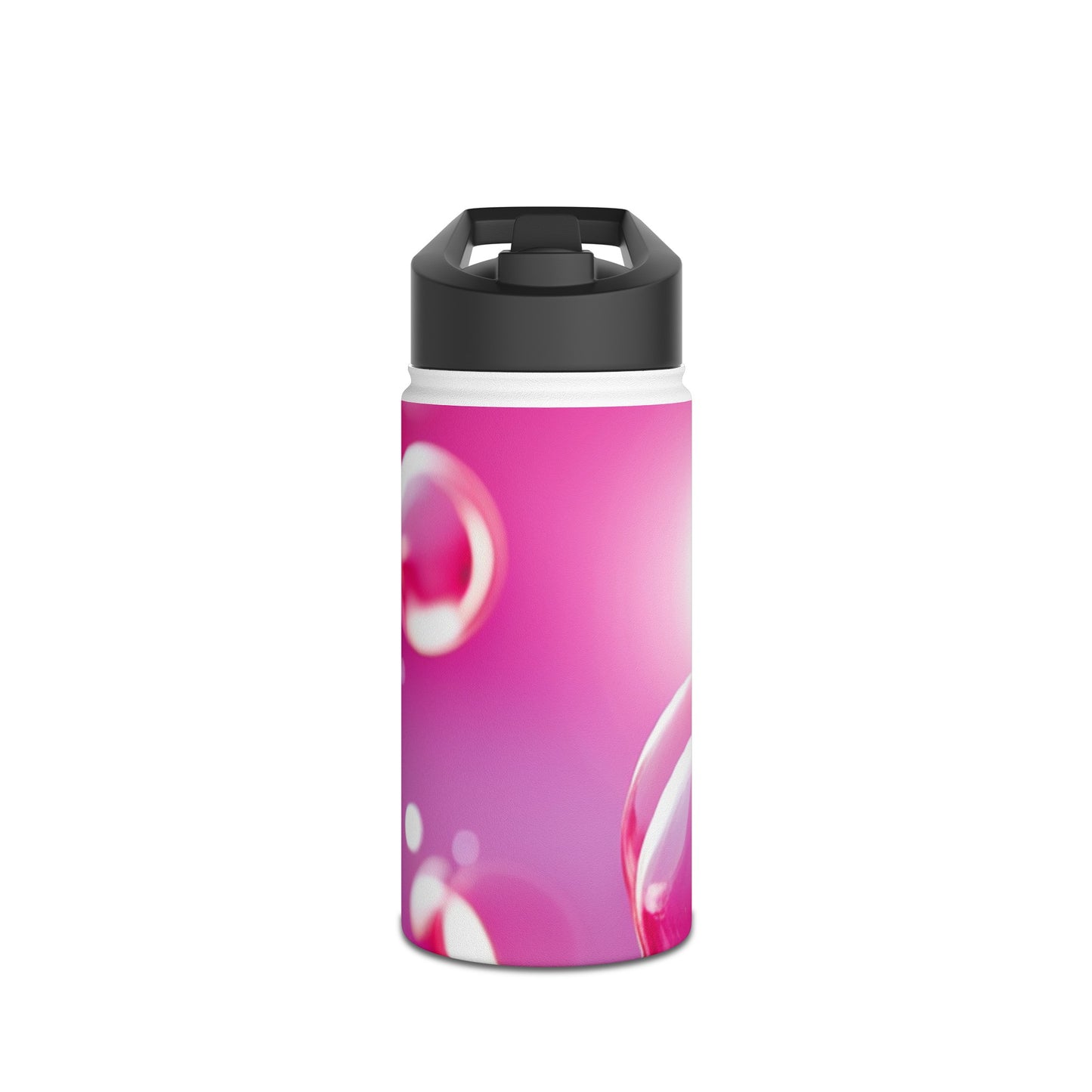 Stainless Steel Water Bottle, Standard Lid [Pink Bubbles]