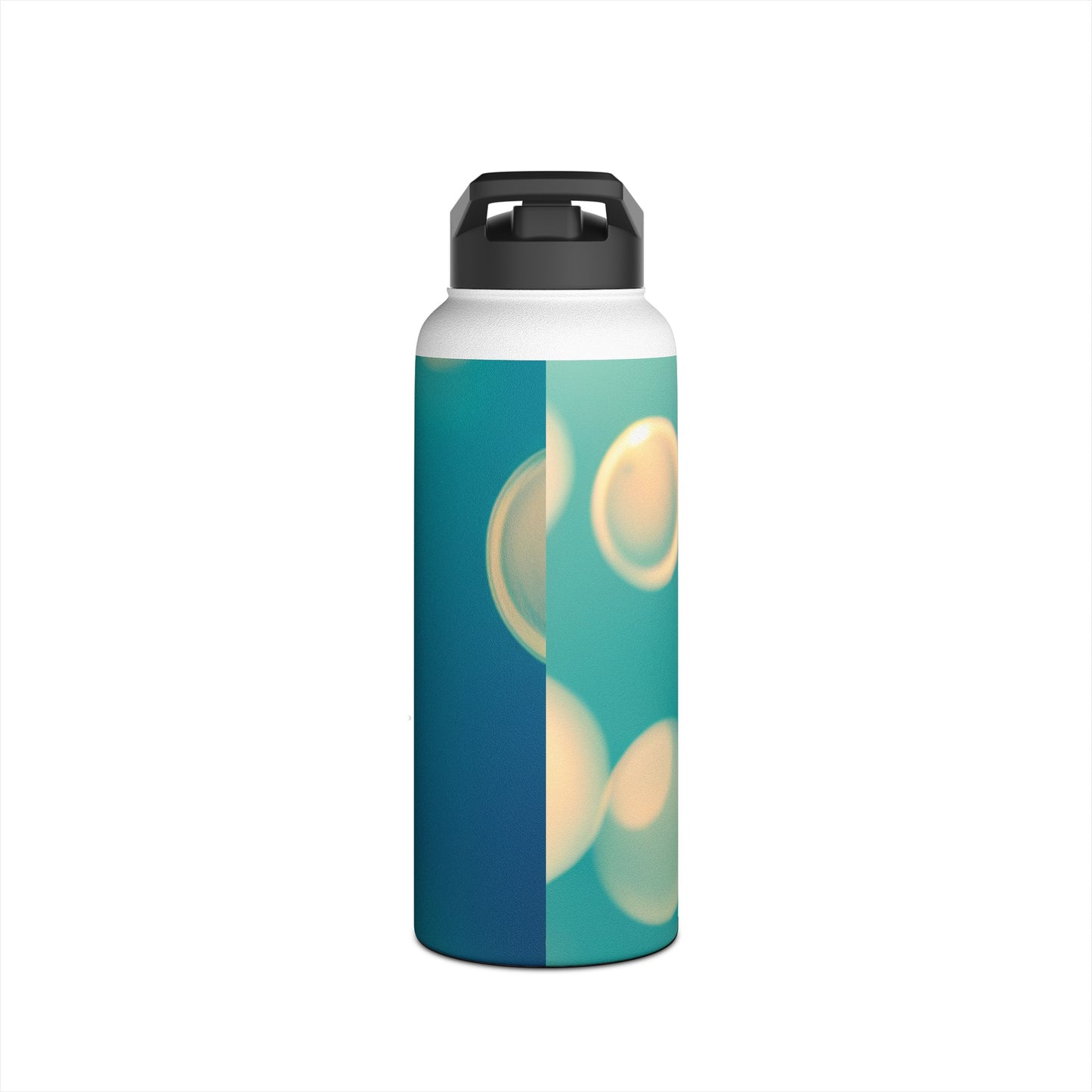 Stainless Steel Water Bottle, Standard Lid [Blue Bubbles]