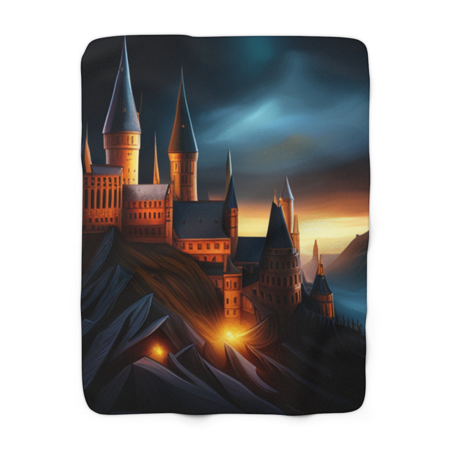 Sherpa Fleece Blanket [Harry Potter Castle]