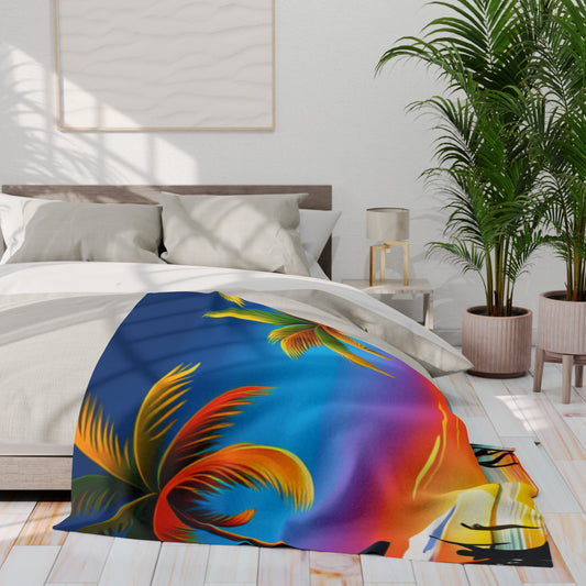 Arctic Fleece Blanket [Tropical Sunset]