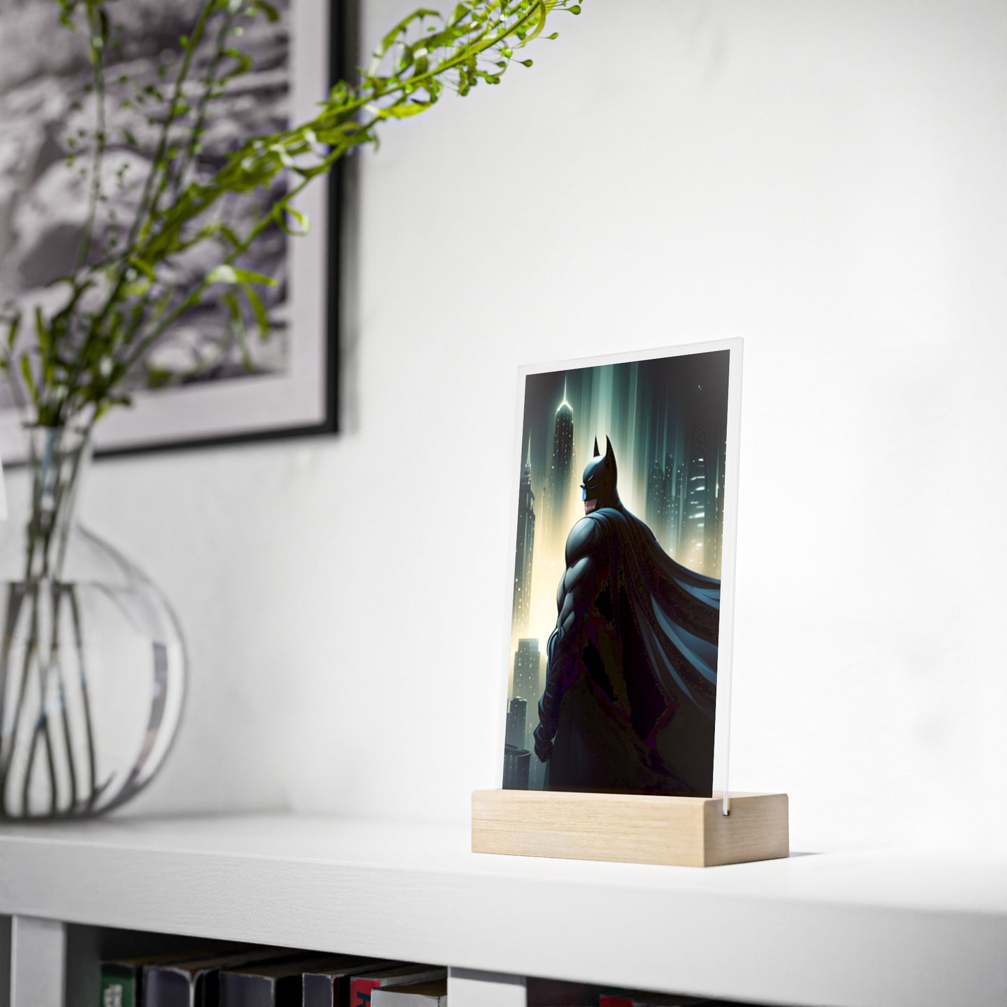 Acrylic Sign with Wooden Stand [Batman]