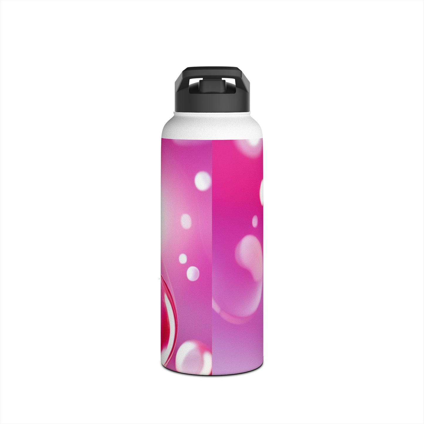 Stainless Steel Water Bottle, Standard Lid [Pink Bubbles]