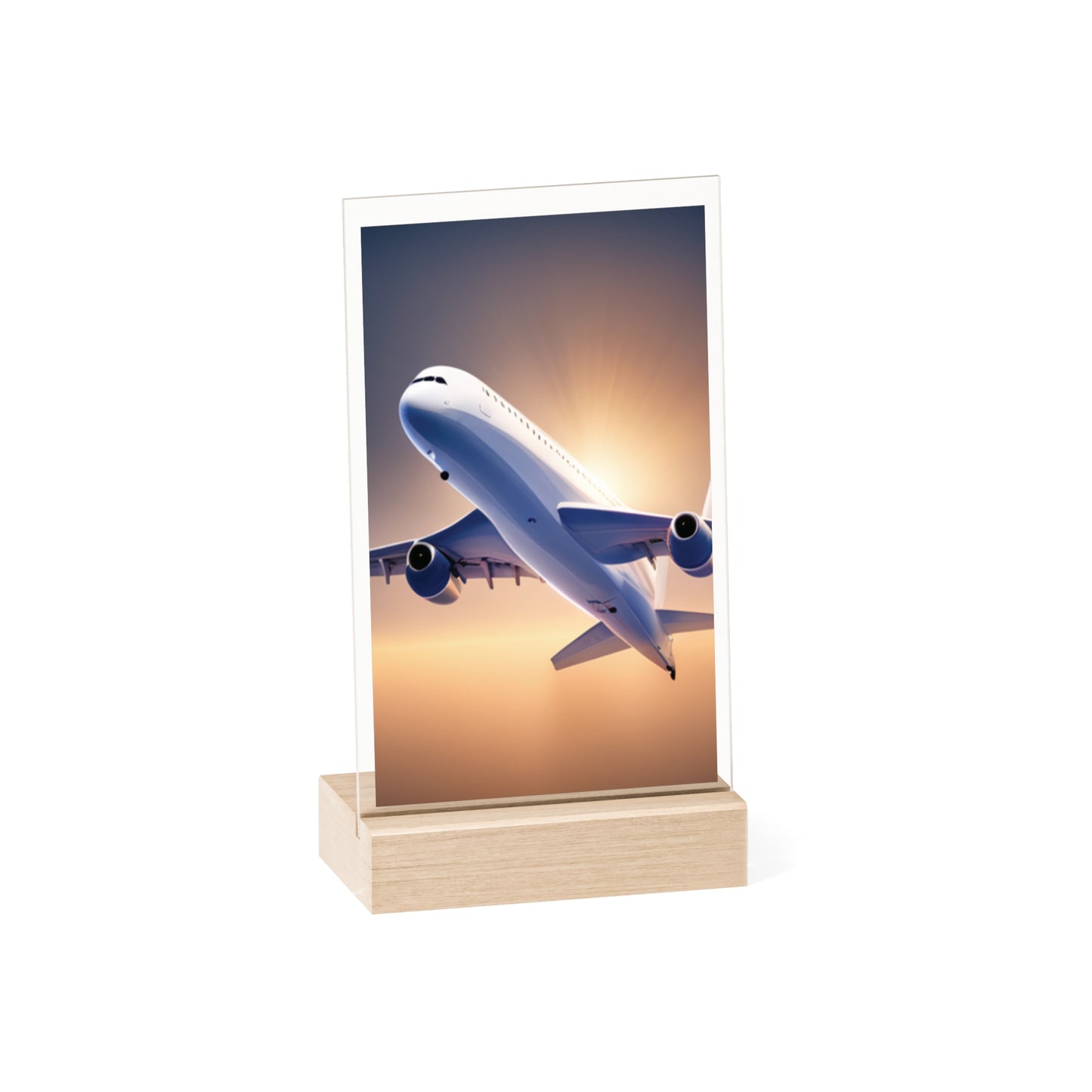 Acrylic Sign with Wooden Stand [Airplane]