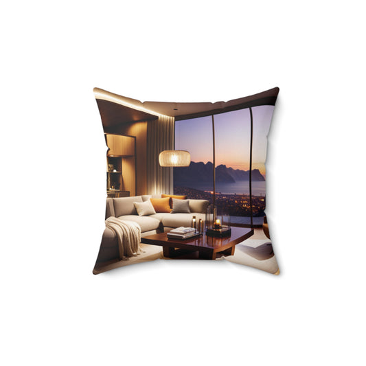 Spun Polyester Square Pillow [Living Room]