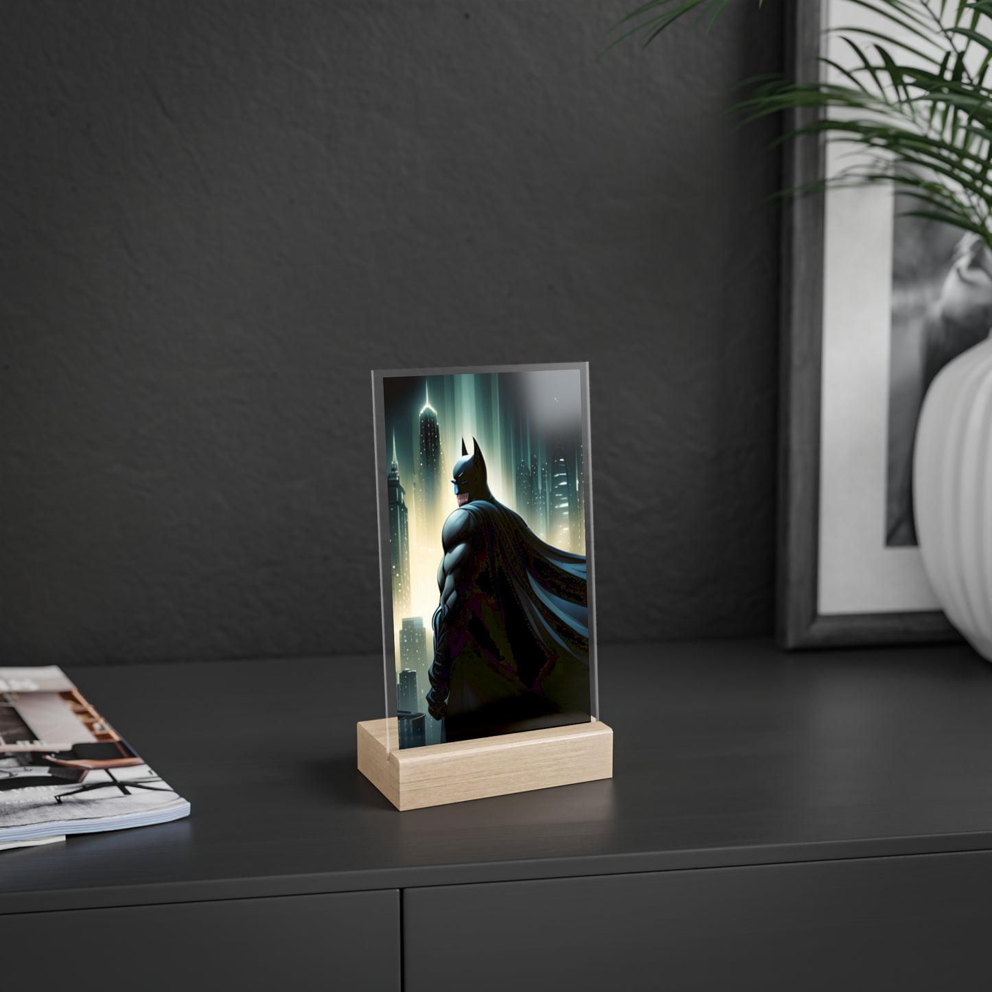 Acrylic Sign with Wooden Stand [Batman]