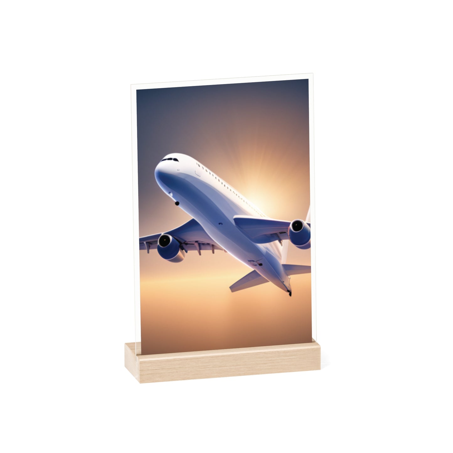 Acrylic Sign with Wooden Stand [Airplane]