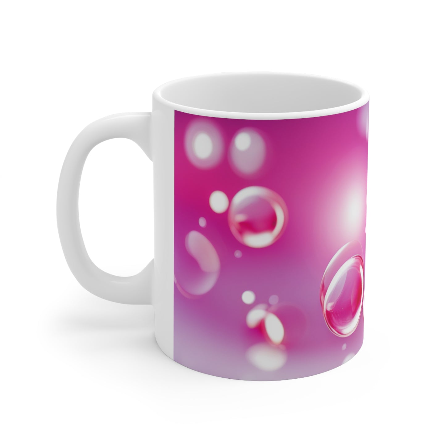 Ceramic Coffee Cup [Pink Bubbles]