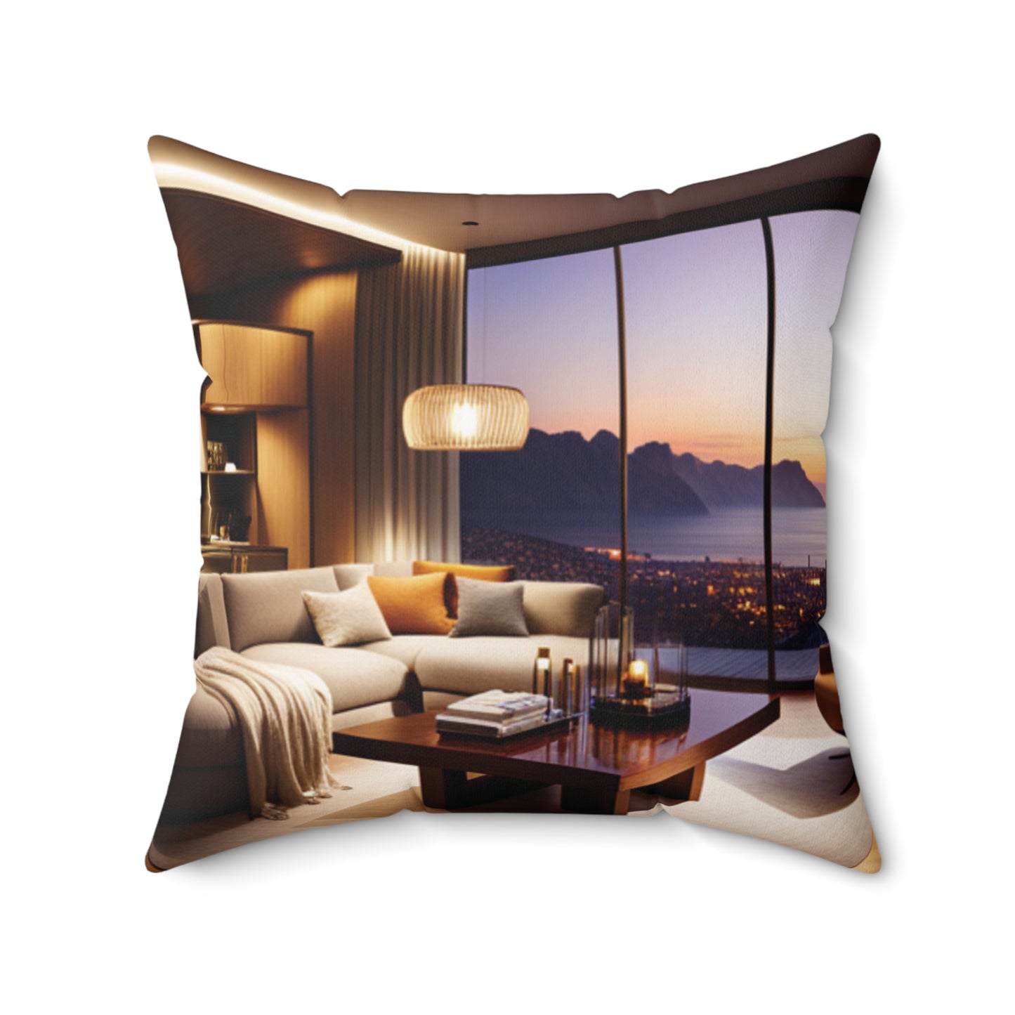 Spun Polyester Square Pillow [Living Room]