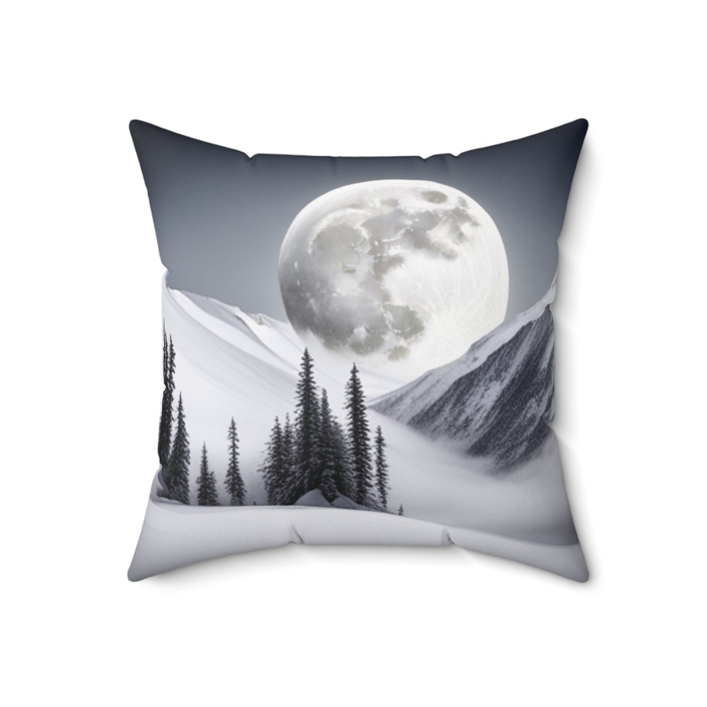 Spun Polyester Square Pillow [Moon]