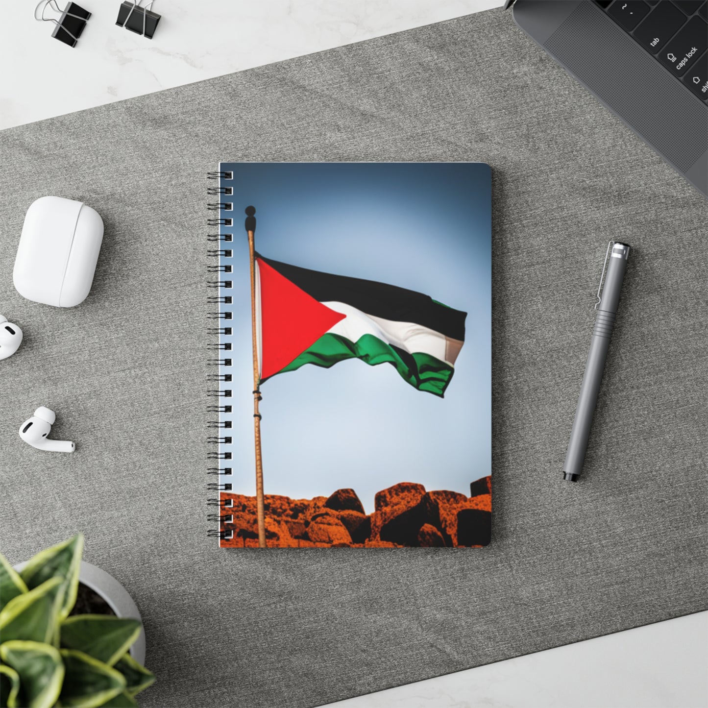 Wirobound Softcover Notebook, A5 [Palestine]