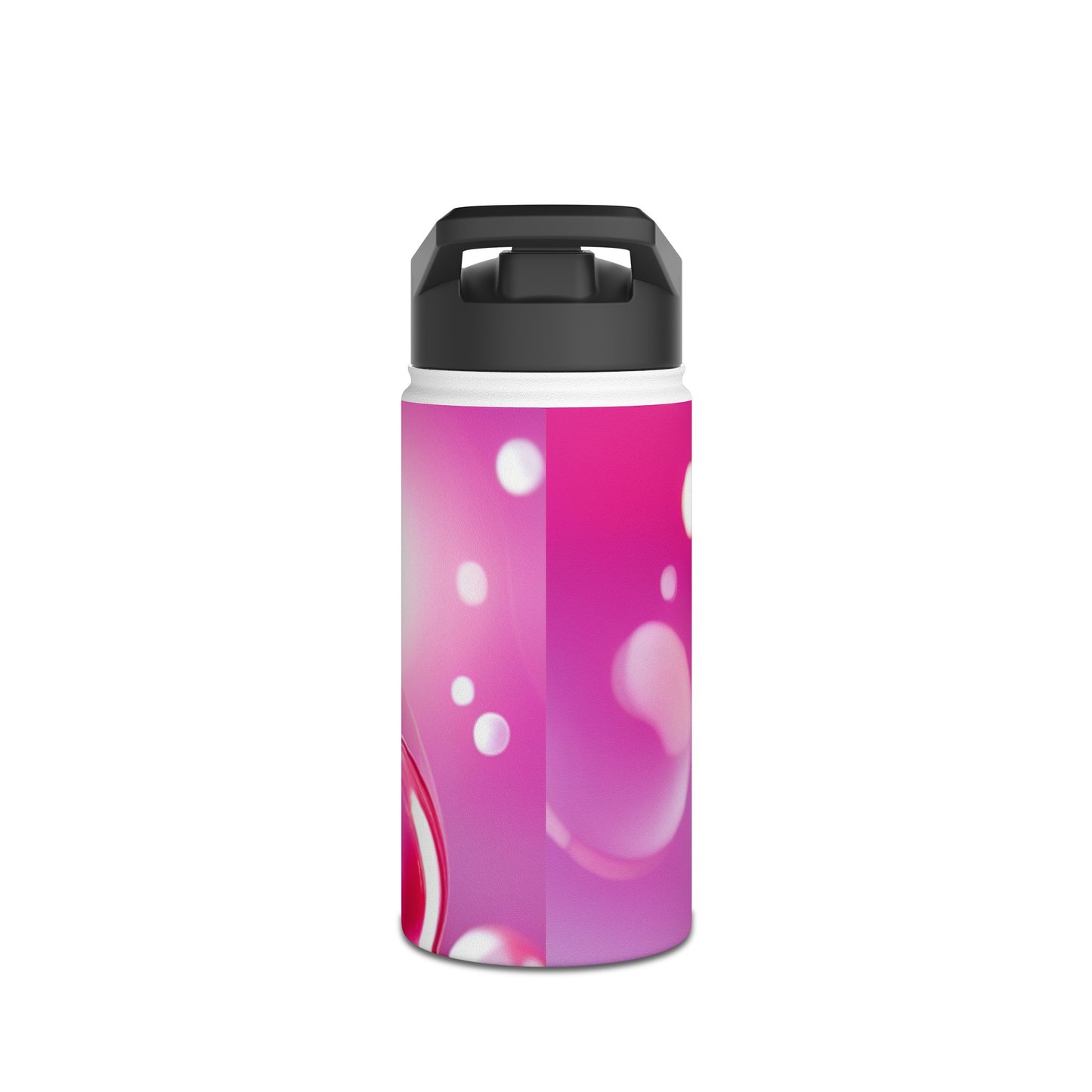 Stainless Steel Water Bottle, Standard Lid [Pink Bubbles]