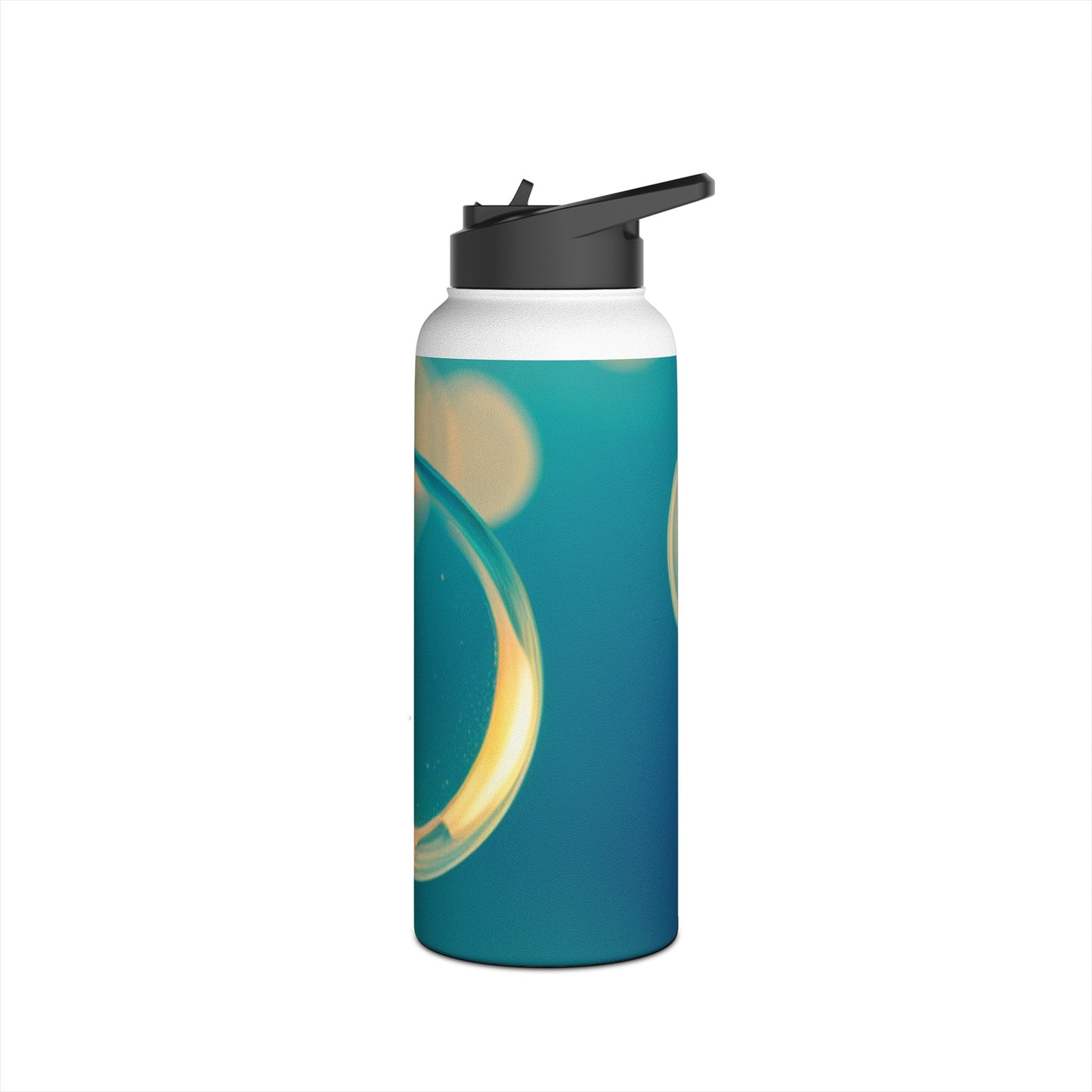 Stainless Steel Water Bottle, Standard Lid [Blue Bubbles]