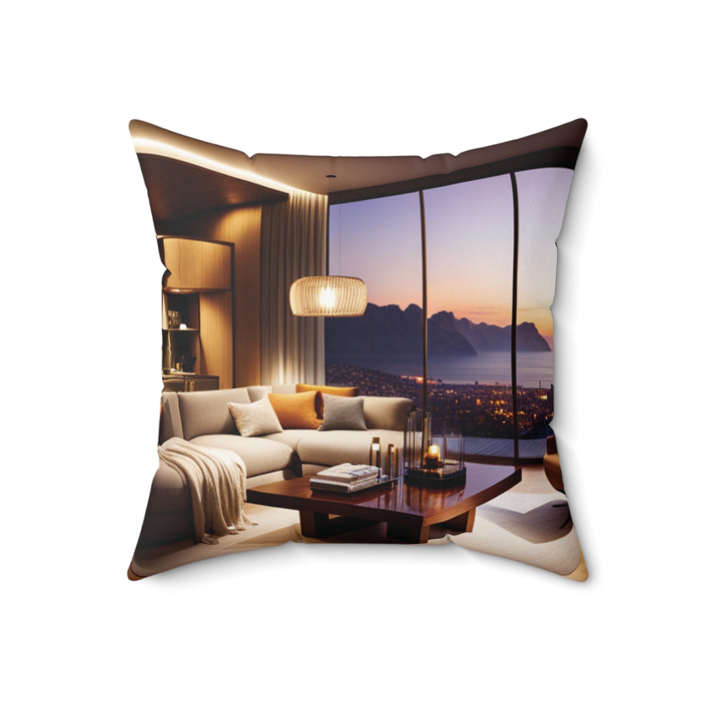 Spun Polyester Square Pillow [Living Room]