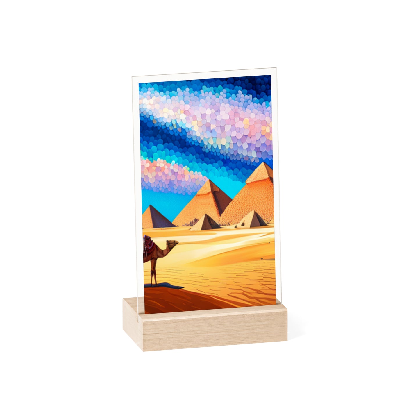 Acrylic Sign with Wooden Stand [Pyramids]