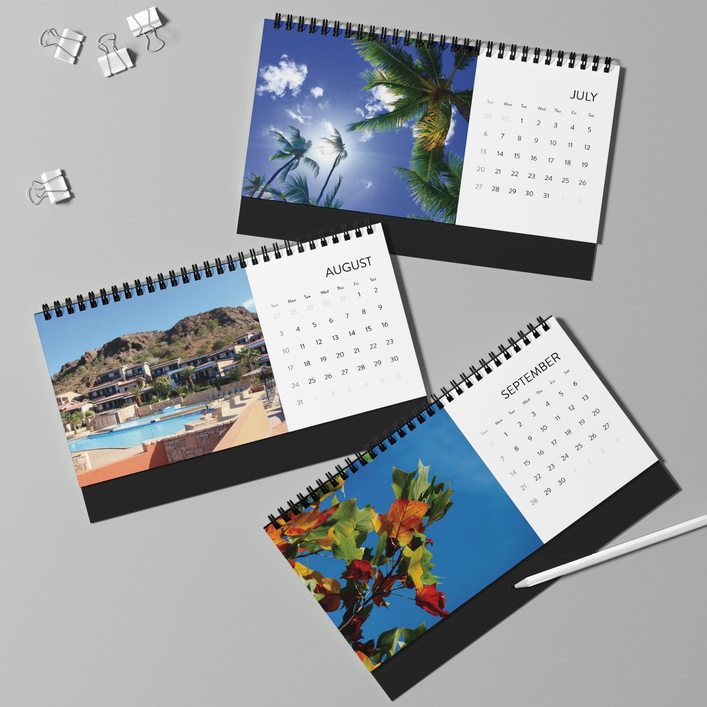 Desktop Calendar (2025 grid)