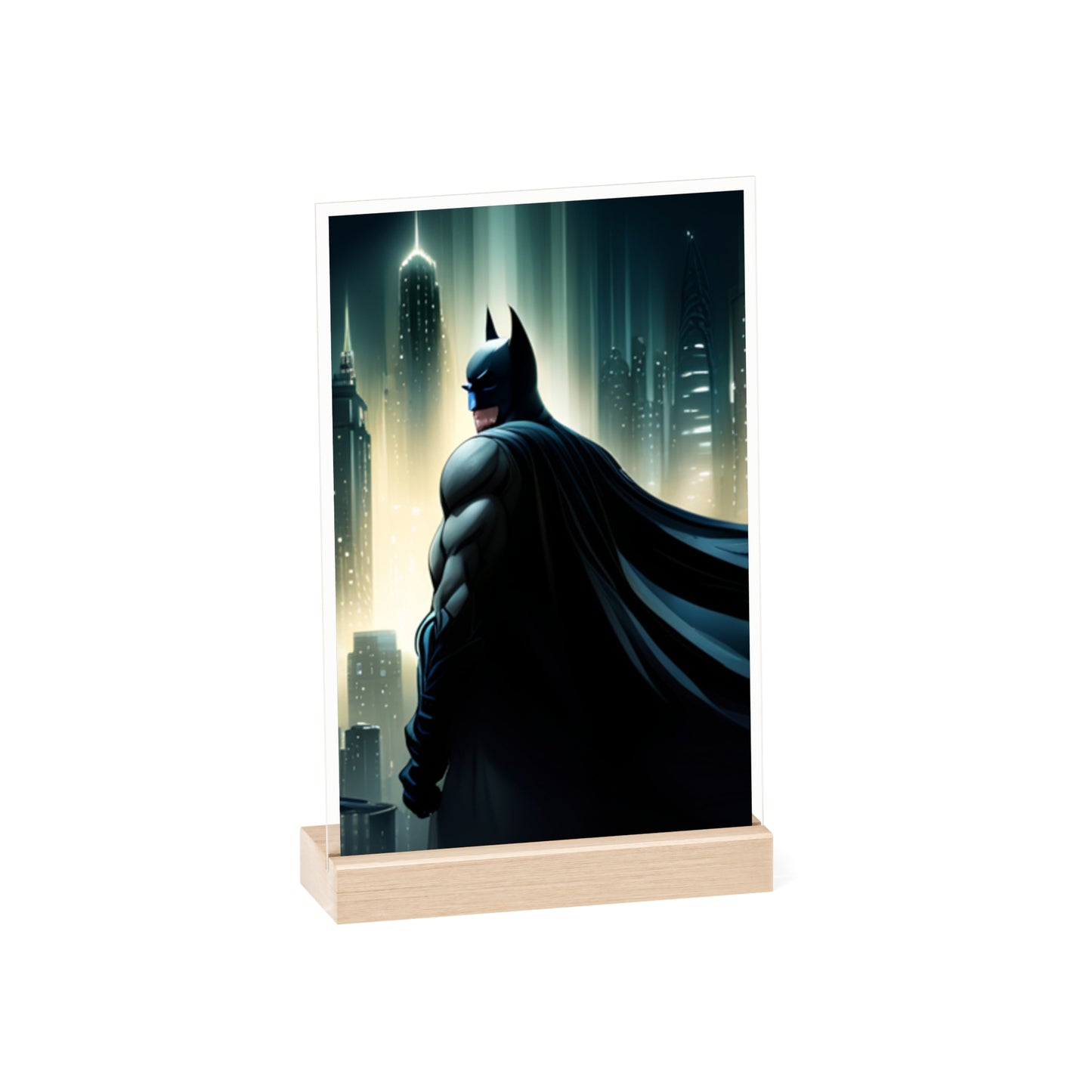 Acrylic Sign with Wooden Stand [Batman]