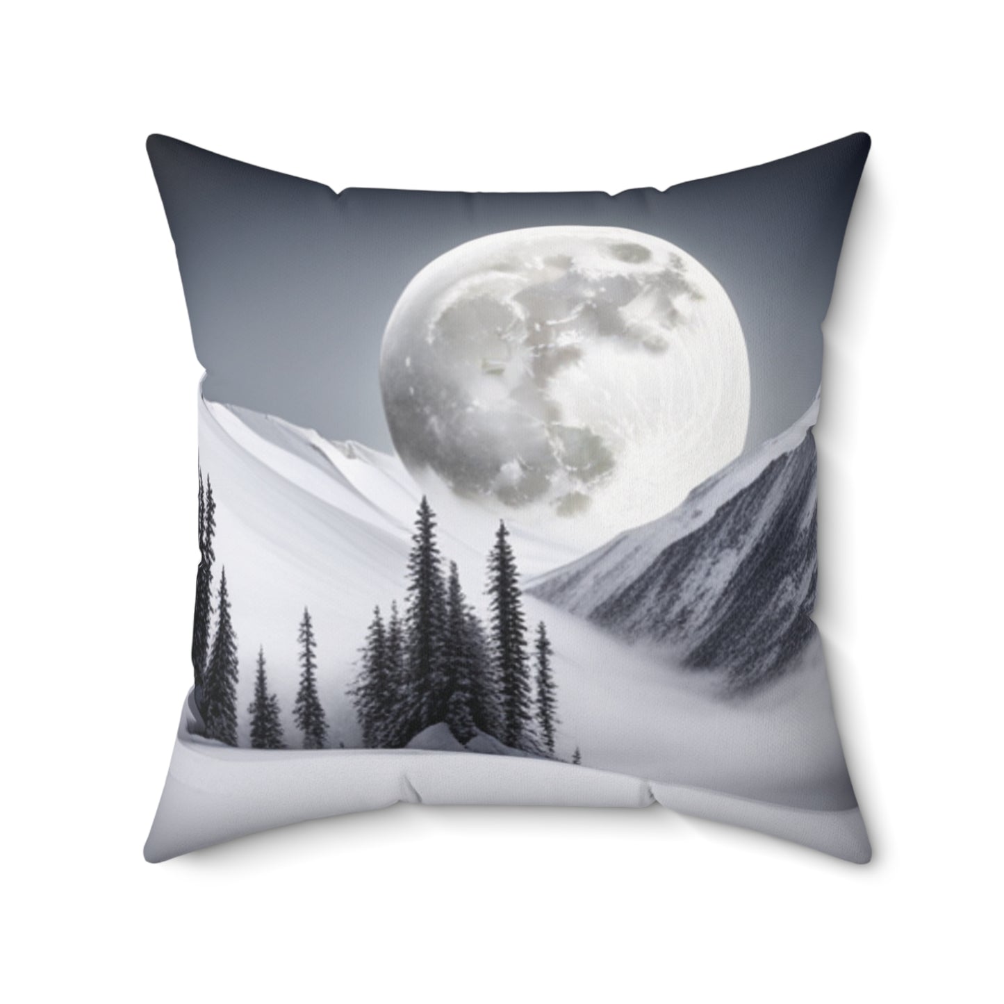 Spun Polyester Square Pillow [Moon]