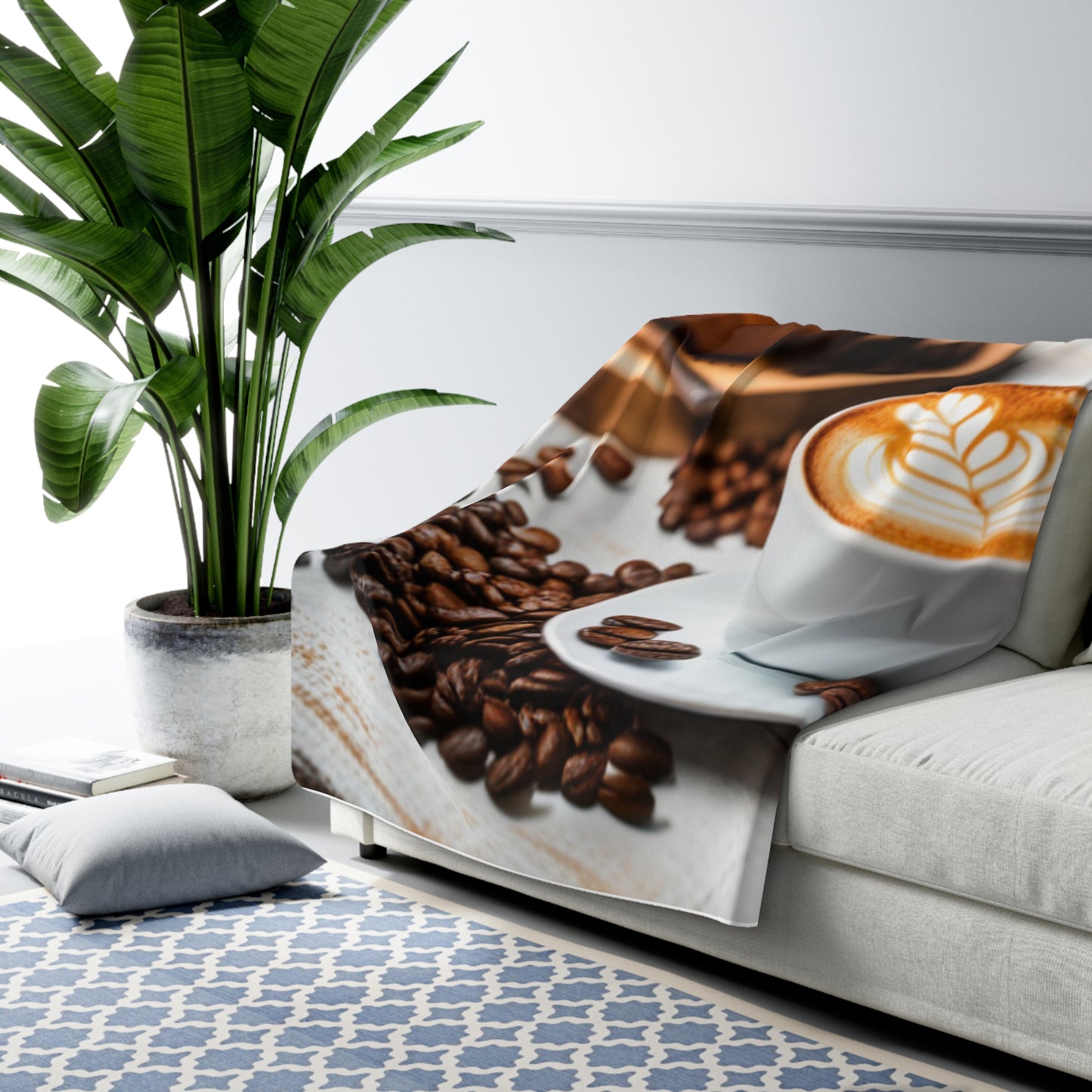 Sherpa Fleece Blanket [Coffee]