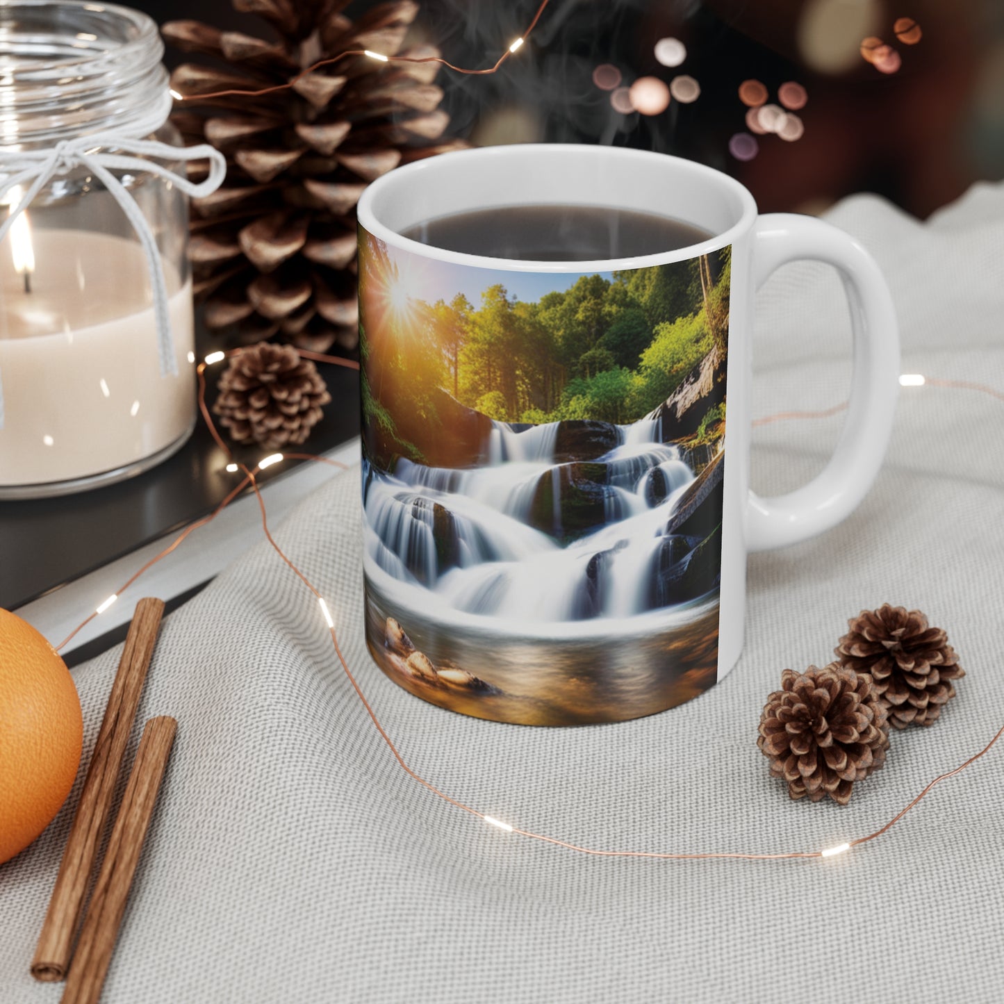 Ceramic Coffee Cup [Waterfall]