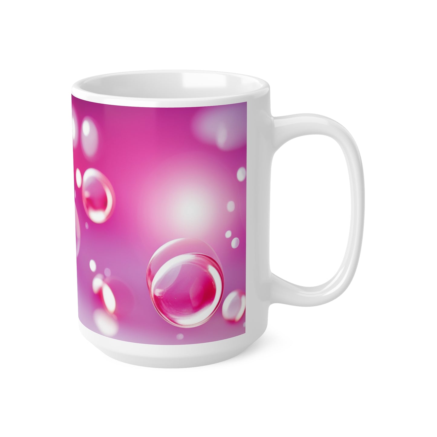 Ceramic Coffee Cup [Pink Bubbles]